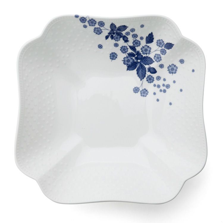 ウェッジウッド（WEDGWOOD） ストロベリー ブルーム インディゴ スクエアルボウル