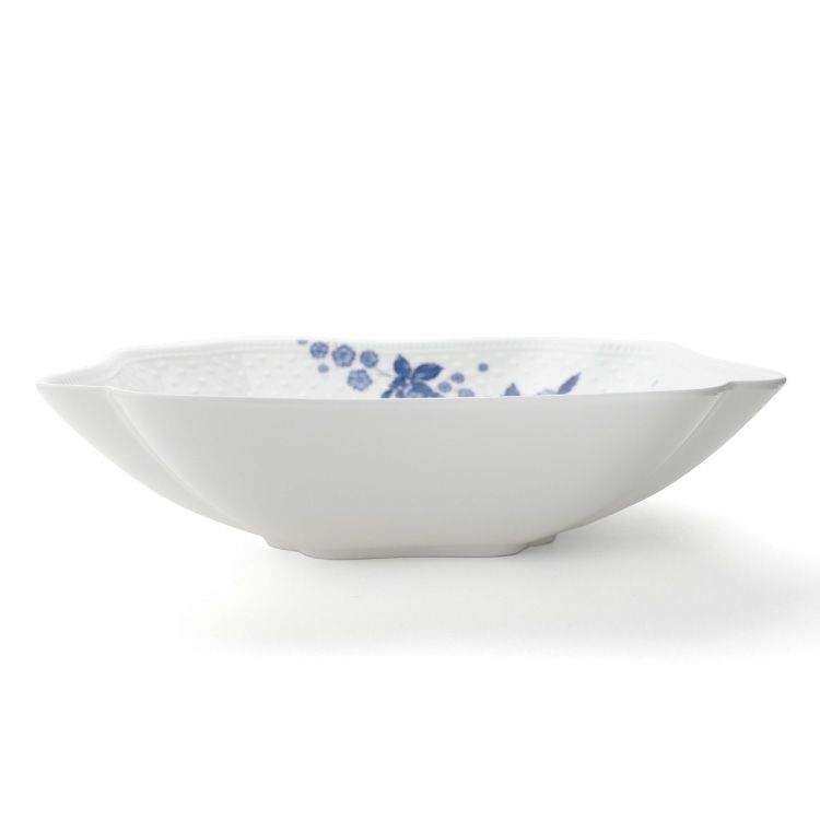 ウェッジウッド（WEDGWOOD） ストロベリー ブルーム インディゴ スクエアルボウル