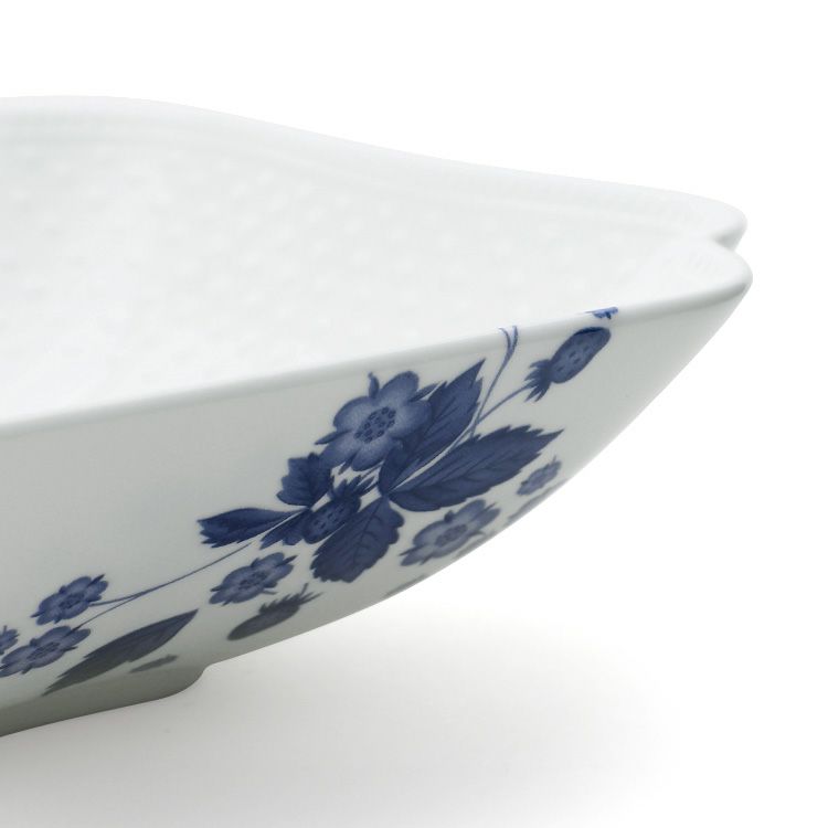 ウェッジウッド（WEDGWOOD） ストロベリー ブルーム インディゴ スクエアルボウル