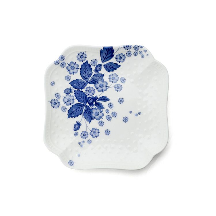 ウェッジウッド（WEDGWOOD） ストロベリー ブルーム インディゴ スモールプレート