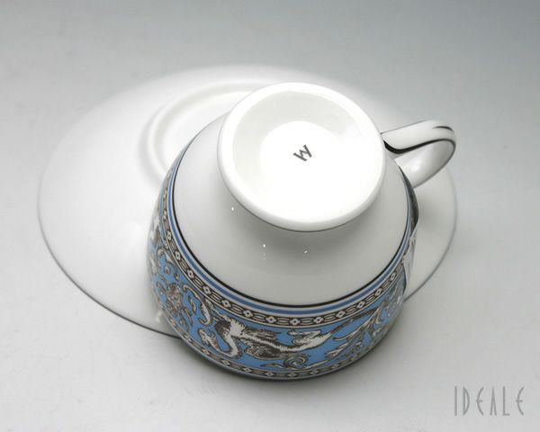 ウェッジウッド（WEDGWOOD） フロレンティーンターコイズ/Florentine Turquoise  ティー&コーヒー(兼用)カップ&ソーサー リー