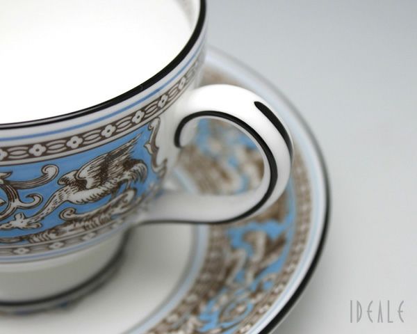ウェッジウッド（WEDGWOOD） フロレンティーンターコイズ/Florentine Turquoise  ティー&コーヒー(兼用)カップ&ソーサー リー