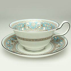 ウェッジウッド（WEDGWOOD） フロレンティーンターコイズ/Florentine Turquoise ティーカップ&ソーサー ピオニー