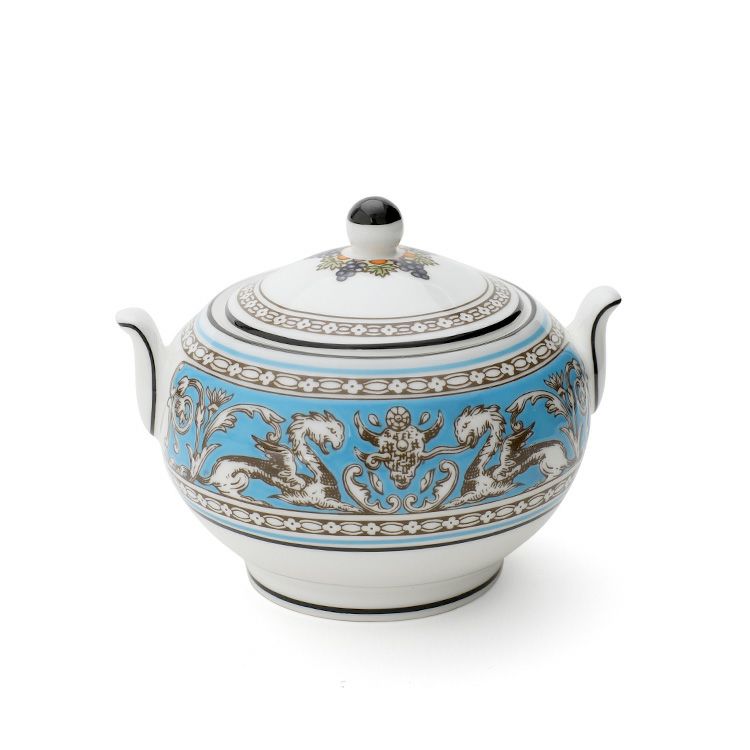 ウェッジウッド（WEDGWOOD） フロレンティーンターコイズ/Florentine Turquoise ティーポット+ シュガーボックス+ クリーマー