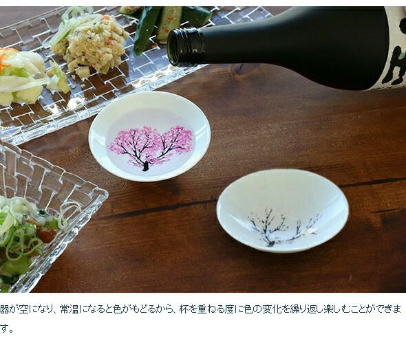 丸モ高木陶器 ホワイト 冷感 平盃 4点セット