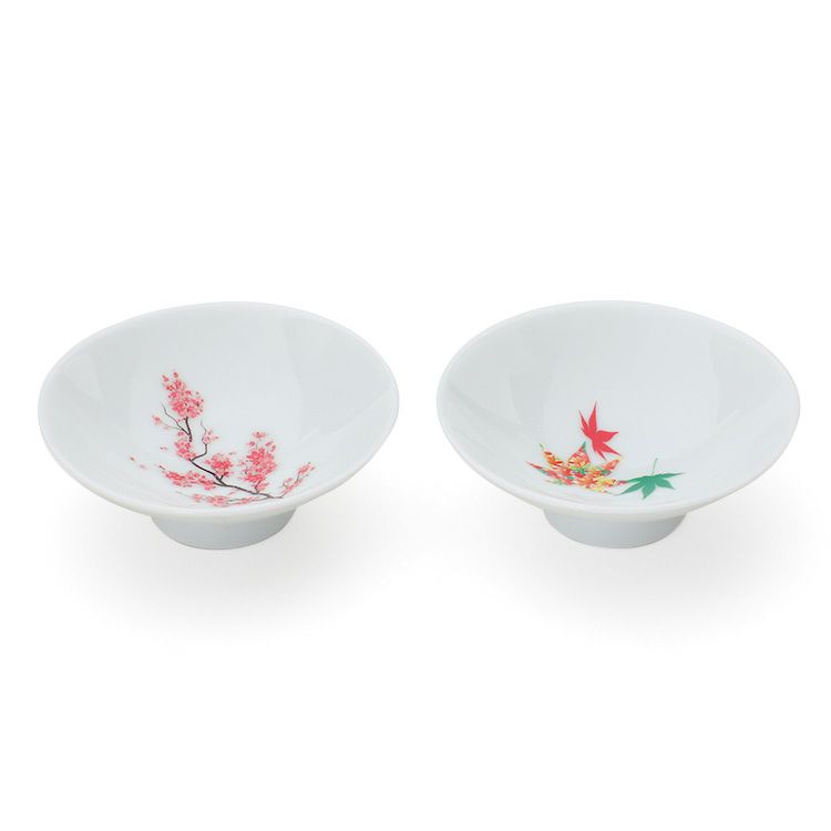 丸モ高木陶器 ホワイト 温感 平盃 ペア