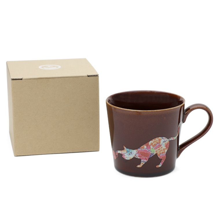 丸モ高木陶器 温感マグカップ 猫