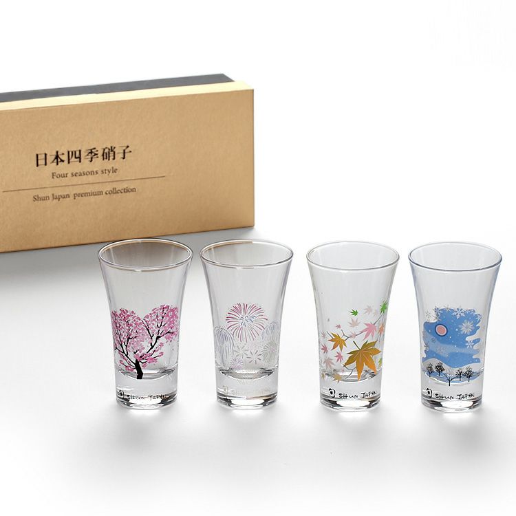 丸モ高木陶器 クリア 冷感 グラス天開 4点セット