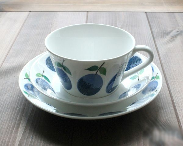 グスタフスベリ（Gustavsberg） スピサ・リブ/Spisa Ribb ティーカップ＆ソーサー + プレート 18cm