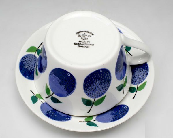 グスタフスベリ（Gustavsberg） スピサ・リブ/Spisa Ribb ティーカップ＆ソーサー + プレート 18cm