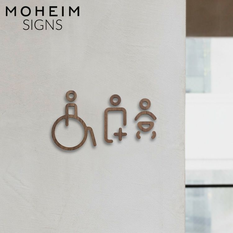 モヘイム（MOHEIM） サインズ/SIGNS 天然木 ピクトグラムA