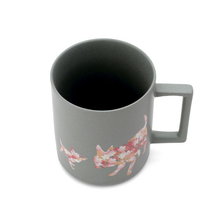 丸モ高木陶器 マットライトグレー 温感マグカップ