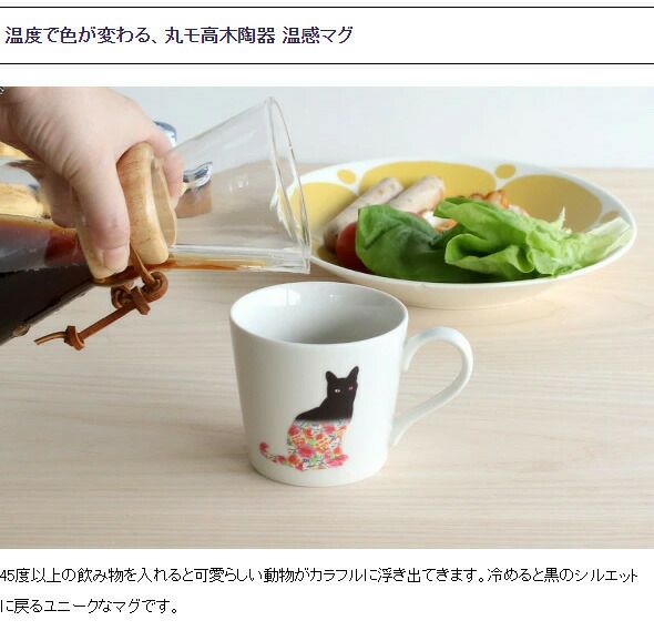 丸モ高木陶器 マットライトグレー 温感マグカップ