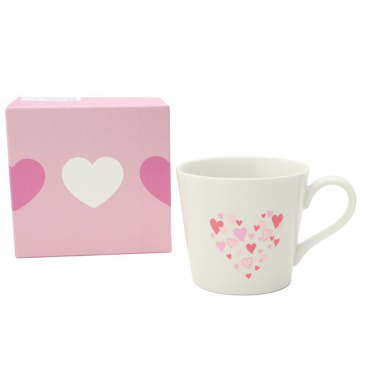 丸モ高木陶器 温感マグカップ ハート