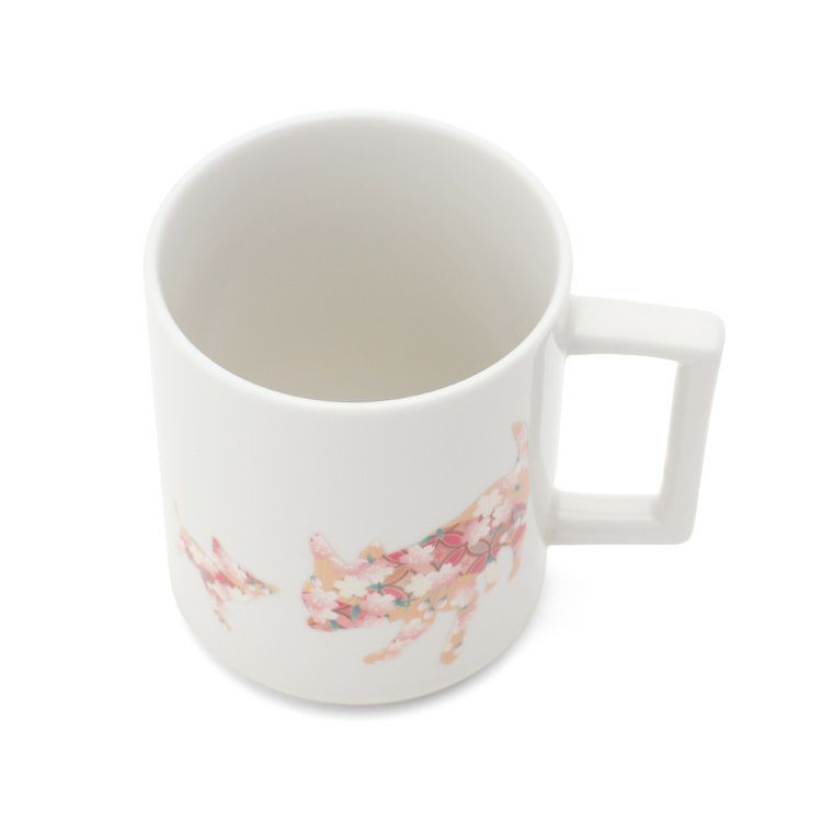 丸モ高木陶器 温感マグカップ 親子犬