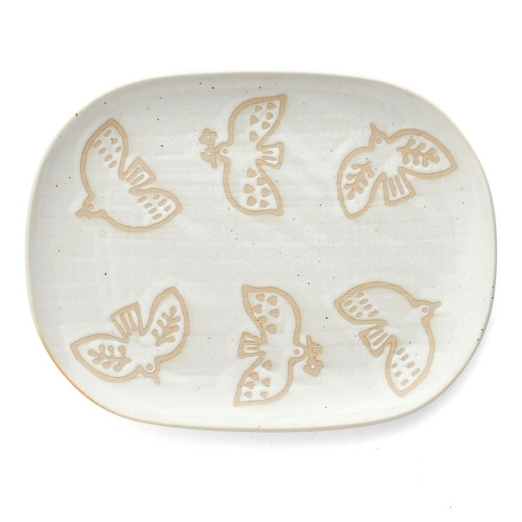 カネサン1893（KANESAN1893） トリトハ ナデ角大皿