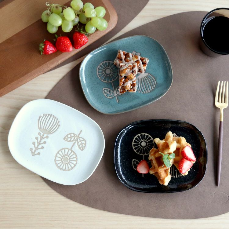 カネサン1893（KANESAN1893） ハナトハ ナデ角中皿