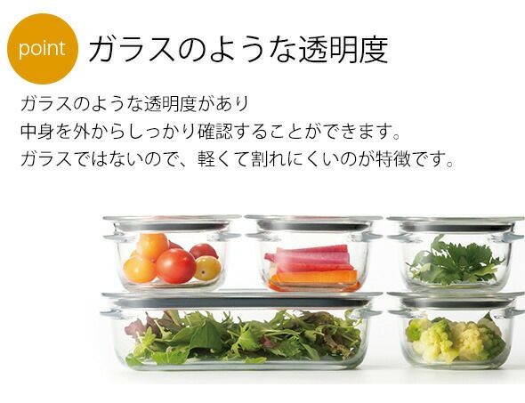 ライクイット（like-it） 調理ができる保存容器 M（3個組）＆トレーL