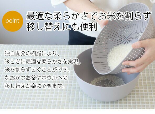 ライクイット（like-it） 「米とぎにも使えるザルとボウル」と合わせて使える 樹脂製プレート