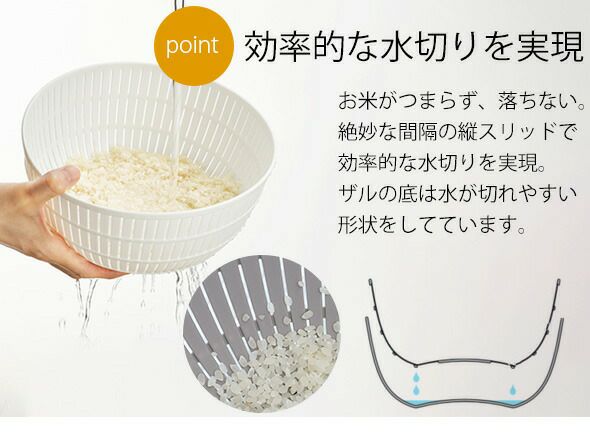 ライクイット（like-it） 米とぎにも使えるザルとボウル 6点セット