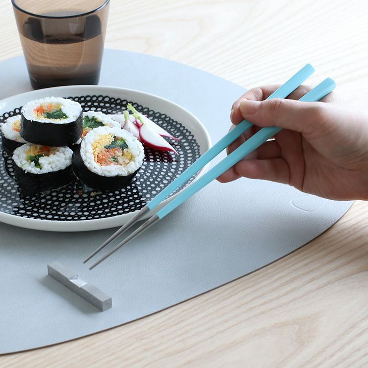 クチポール（Cutipol） クーベ/KUBE ターコイズ 箸 + 箸置きセット