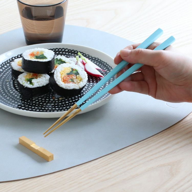 クチポール（Cutipol） クーベ/KUBE ターコイズマットゴールド 箸 + 箸置きセット
