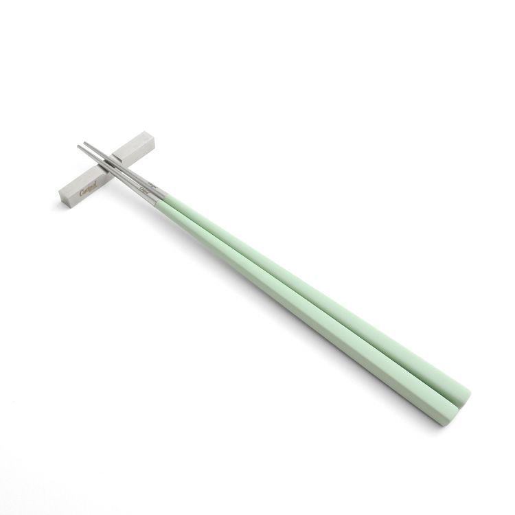 クチポール（Cutipol） クーベ/KUBE セラドン 箸 + 箸置きセット | soluno