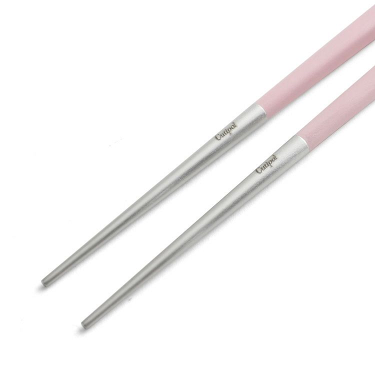 クチポール（Cutipol） クーベ/KUBE ピンク 箸 + 箸置きセット