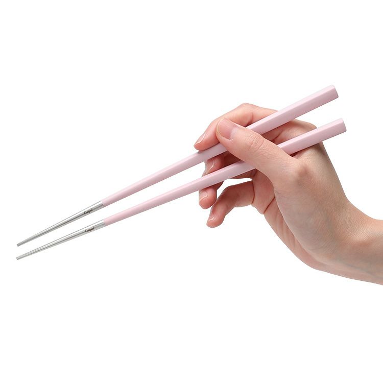 クチポール（Cutipol） クーベ/KUBE ピンク 箸 + 箸置きセット