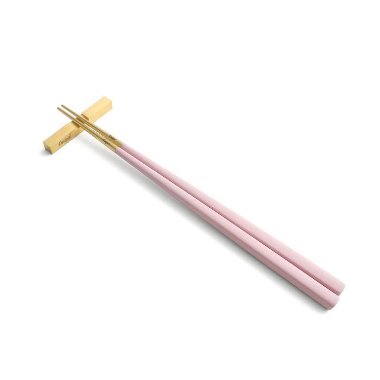 クチポール（Cutipol） クーベ/KUBE ピンクマットゴールド 箸 + 箸置きセット