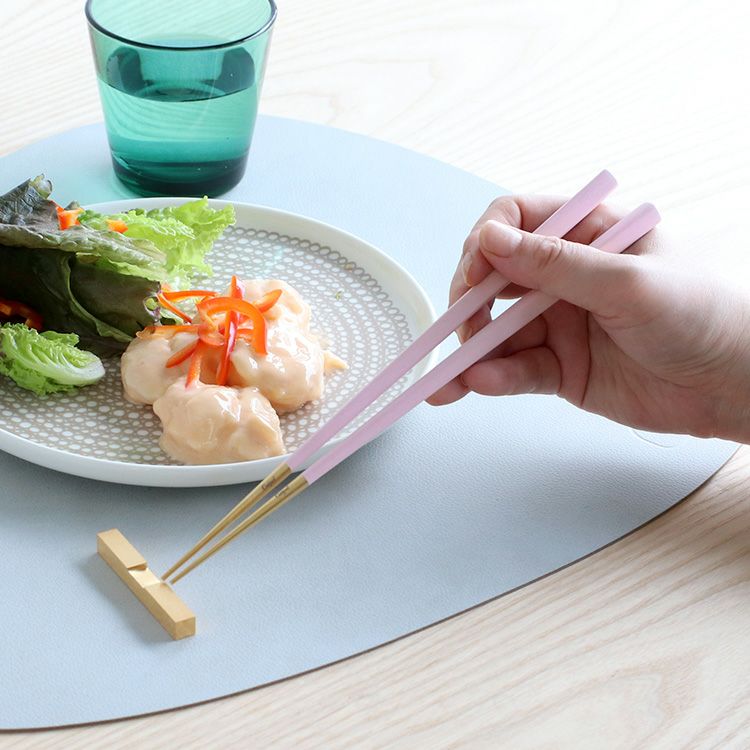 クチポール（Cutipol） クーベ/KUBE ピンクマットゴールド 箸 + 箸置きセット