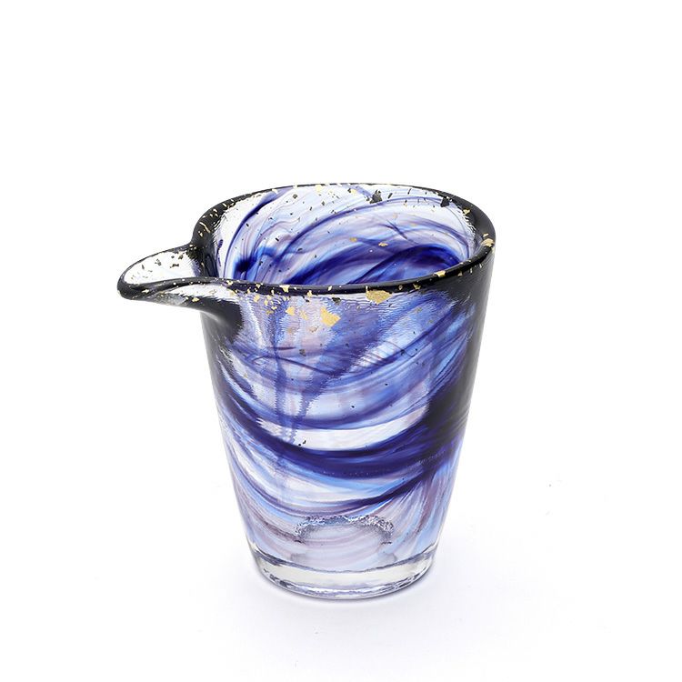 藍花×岩澤硝子 ぐい呑（2個） 片口 ギフトセット