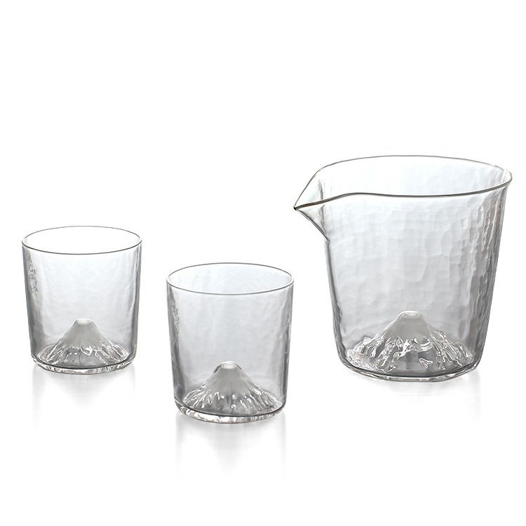 藍花×田島硝子 富士山 冷酒セット