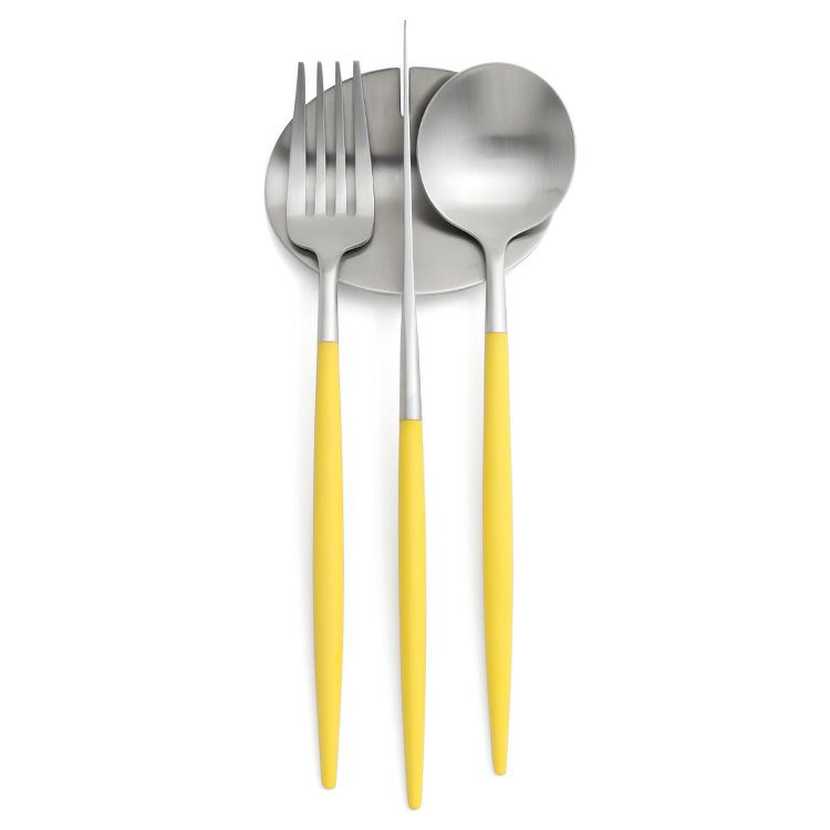 クチポール（Cutipol） ゴア/GOA イエロー ディナー3点＆カトラリーレスト1点