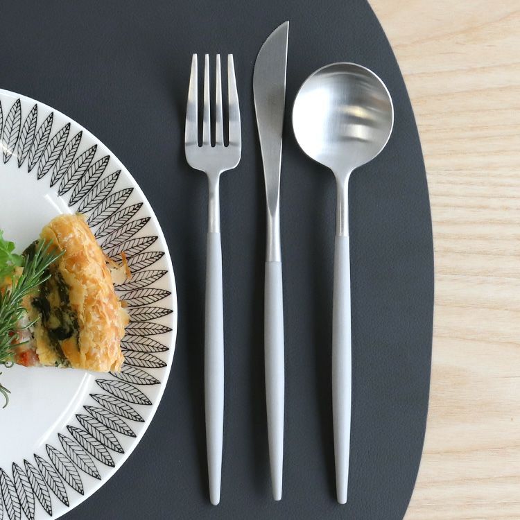 クチポール（Cutipol） ゴア/GOA ライトグレー ディナー3点セット