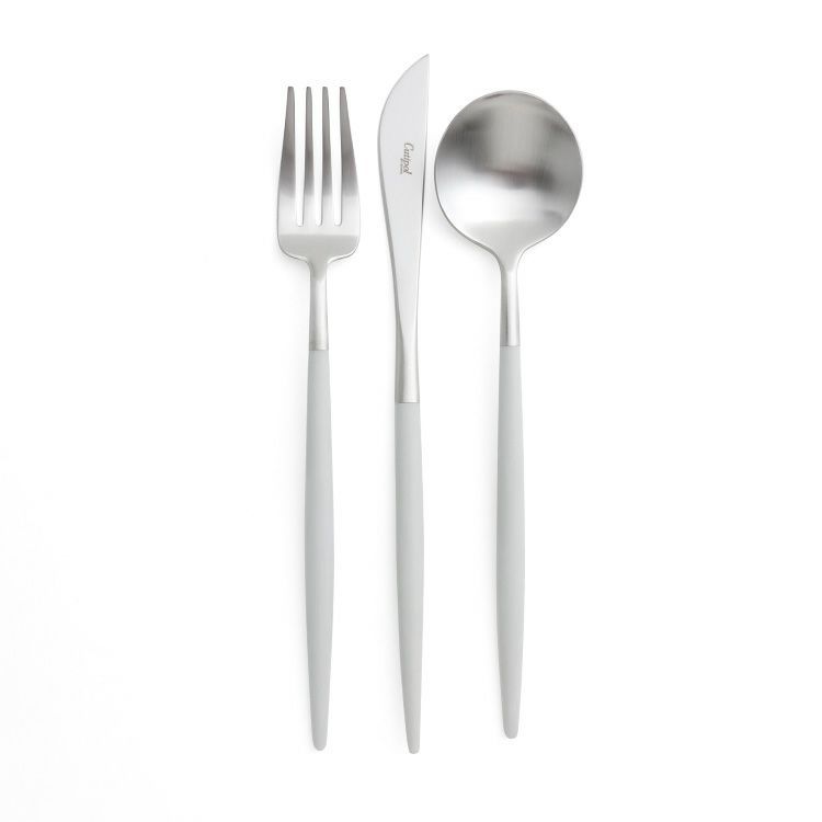 クチポール（Cutipol） ゴア/GOA ライトグレー ディナー3点セット