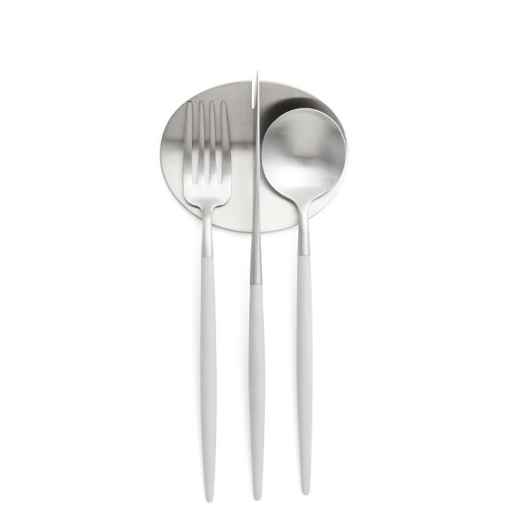 クチポール（Cutipol） ゴア/GOA ライトグレー デザート3点＆カトラリーレスト1点