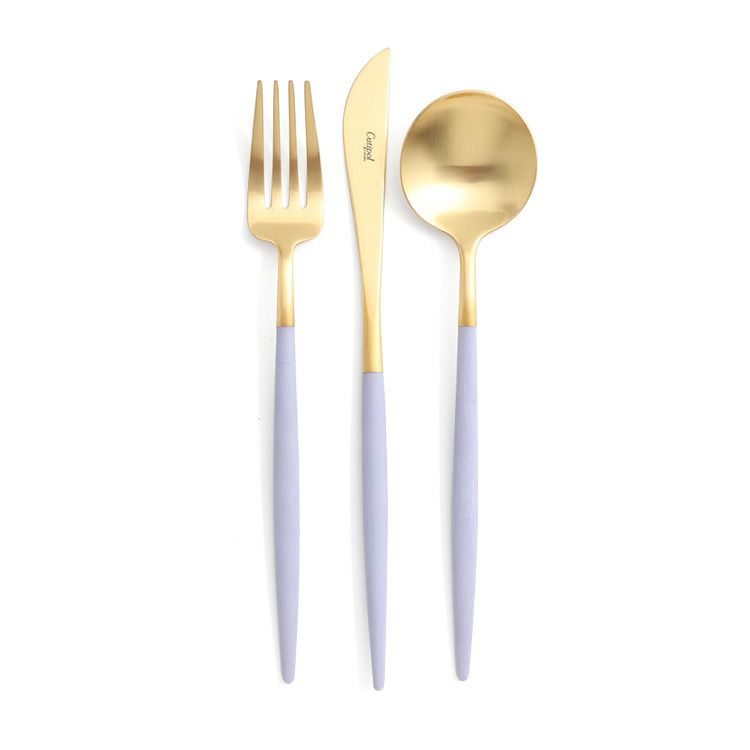 クチポール（Cutipol） ゴア/GOA バイオレットマットゴールド ディナー3点セット