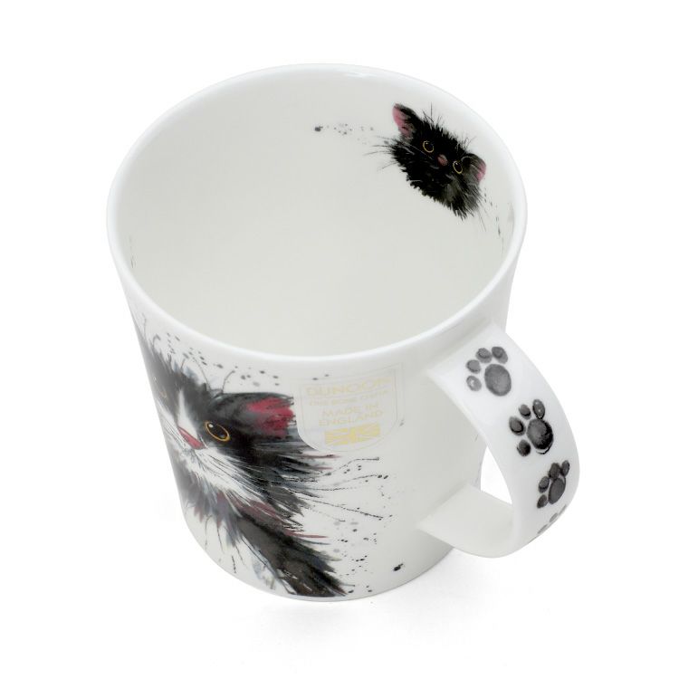 ダヌーン（Dunoon） マグカップ LOMOND ペインティングキャット 黒白猫