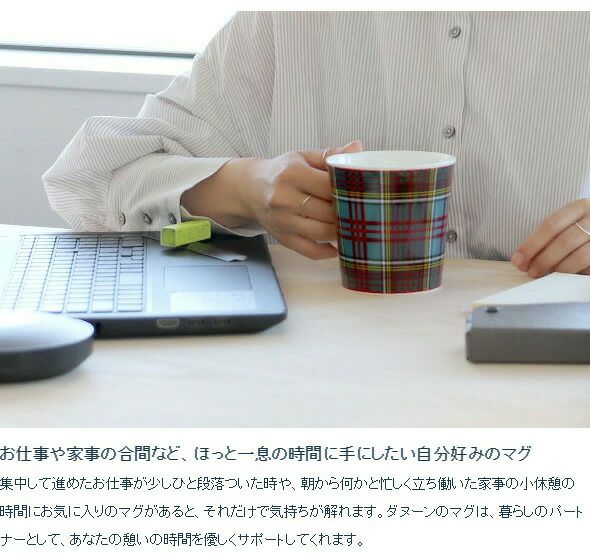 ダヌーン（Dunoon） マグカップ LOMOND ペインティングキャット 黒白猫