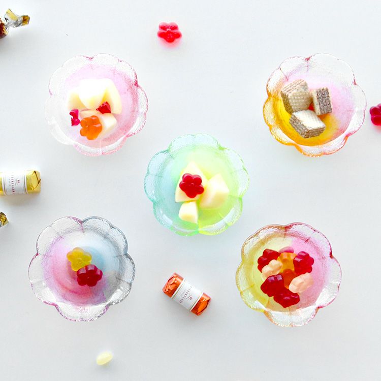 藍花×岩澤硝子 小鉢 白桜