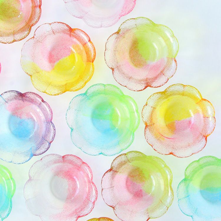 藍花×岩澤硝子 小鉢 白桜